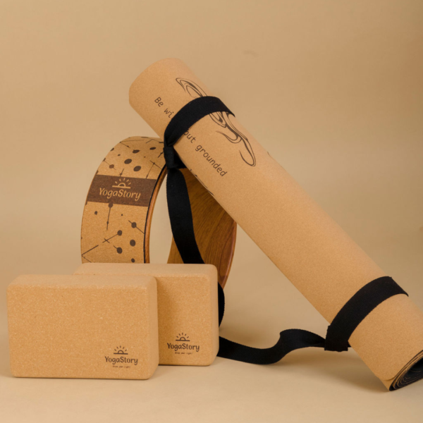 Cork yoga set