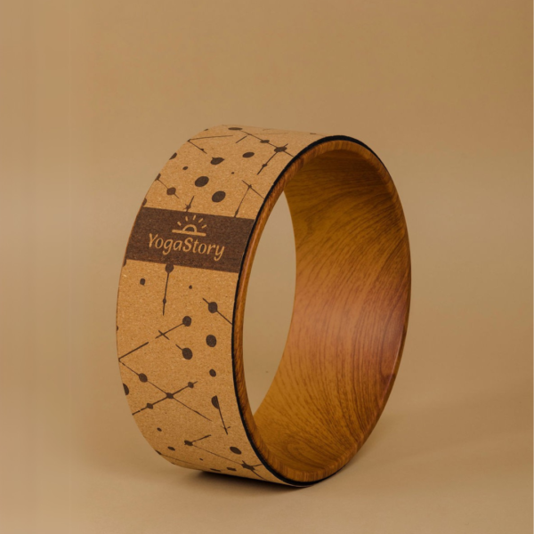 Cork yoga wheel "stars / universe" (cork + natural rubber)